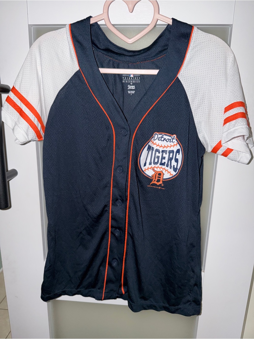 Detroit Tigers Women’s Baseball Jersey Small S MLB Genuine Merchandise